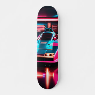 Patineta Coche Deportivo Y Luces De Neón Mini Skateboard Bräda 18,5 Cm