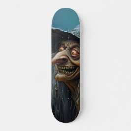 Patineta Espeluznante Malvada Bruja Mini Skateboard Bräda 18,5 Cm