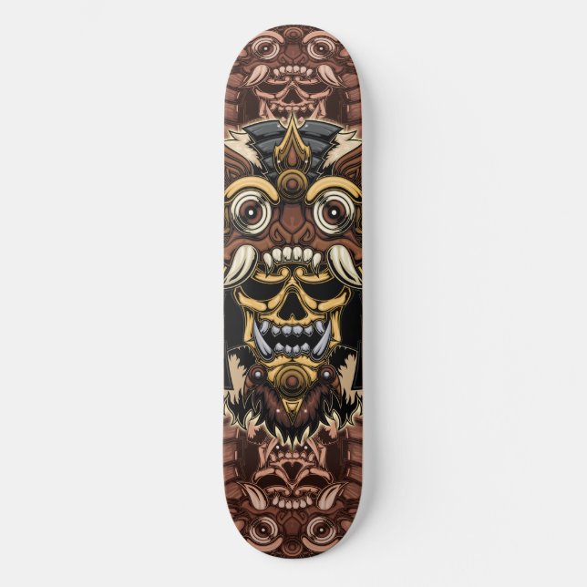 Patineta máscara Bali Mini Skateboard Bräda 18,5 Cm (Framsida)
