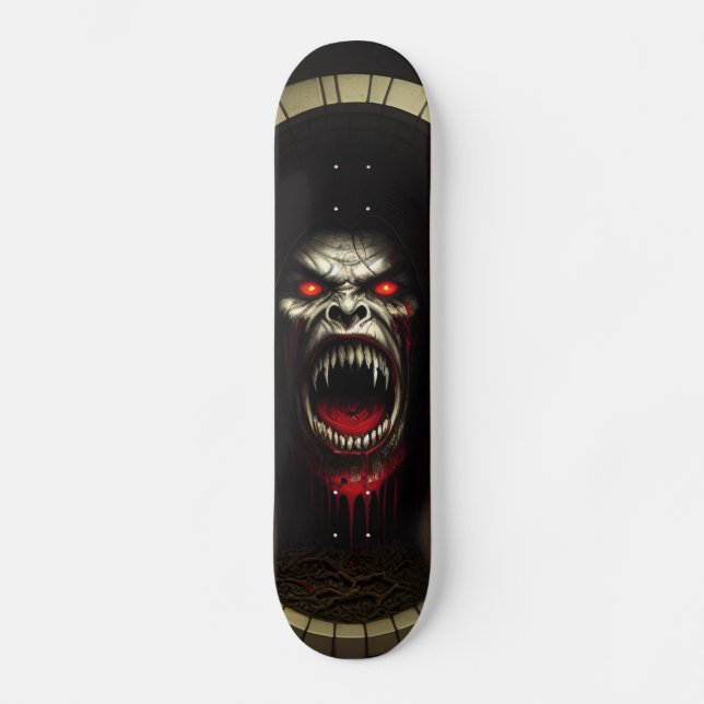 Patineta Monstruo Vampiro Feroz Mini Skateboard Bräda 18,5 Cm (Framsida)