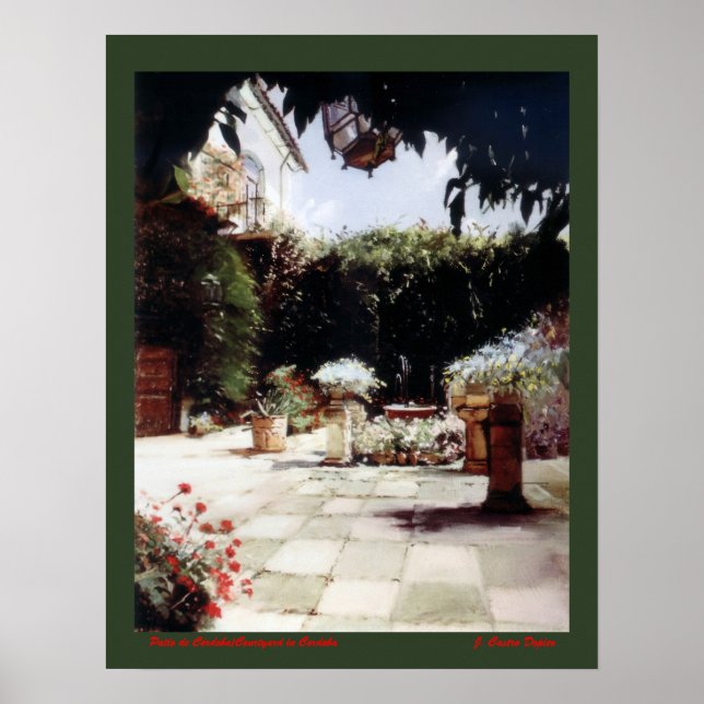 Patio de Córdoba/Courtyard i Cordoba Poster (Framsidan)