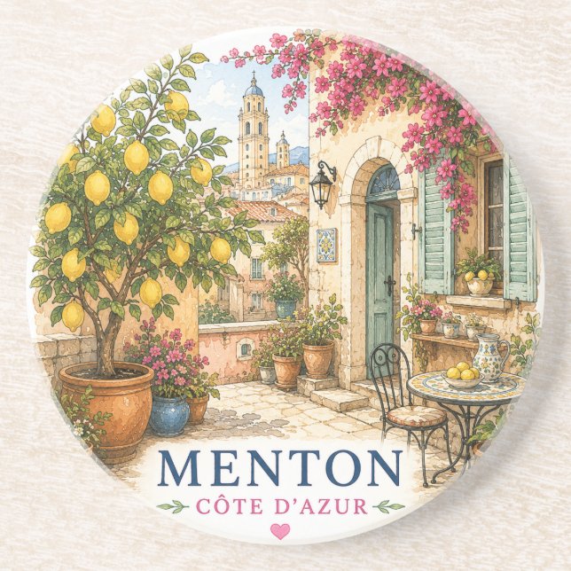 Patio Menton French Riviera coasters Underlägg (Framsidan)
