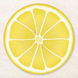 Patio Party Slice of Lemon Underlägg Papper Rund