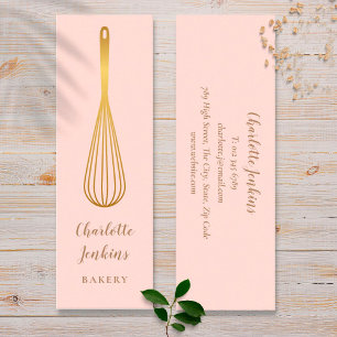 Pâtisseri kock Blush Rosa Guld Visp Mini Visitkort