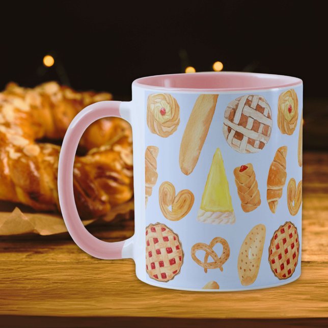 Patisserie Fransk bageri bakverk bröd mat konst Mugg (In situ)