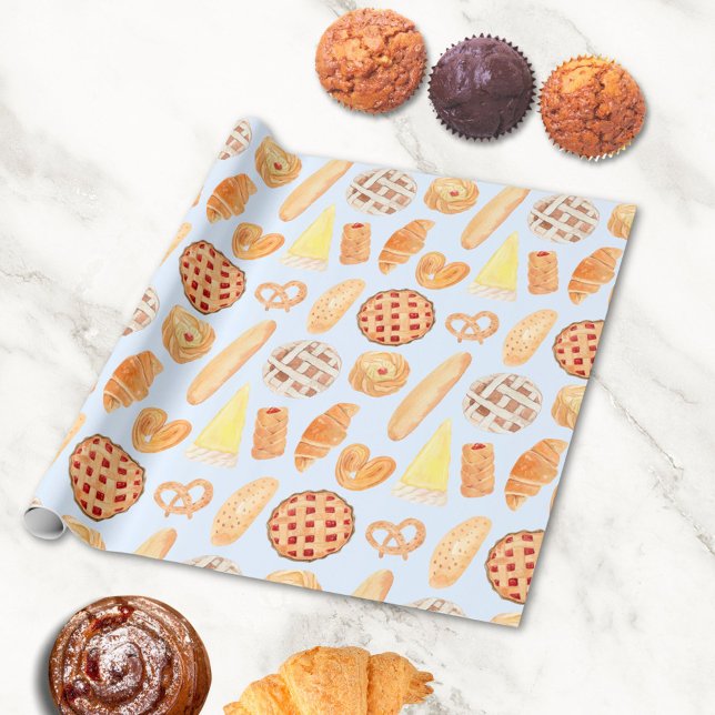 Patisserie Fransk Bakery Pastry Bread Food Art Presentpapper (Skapare uppladdad)