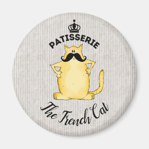 Patisserie Fransk Cat Magnet