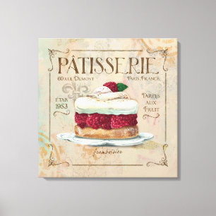 Patisserie I Fransk Wall Decor Canvastryck