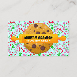 Patisserie Rolling Pin Cookies | Floral Bakery Visitkort
