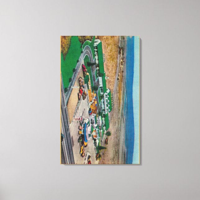 Patmars Motel och Modern Drive-InState Canvastryck (Framsida)