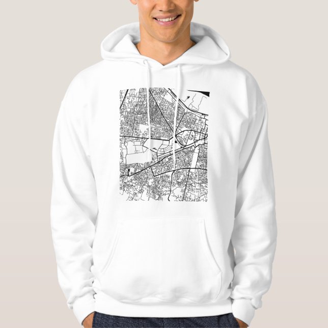 Patna Bihar Stadskarta Hoodie (Framsida)