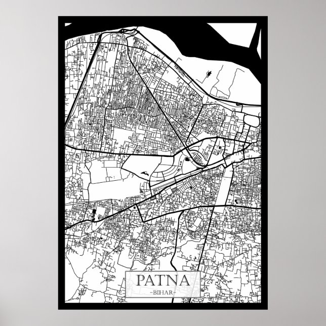 Patna Bihar Stadskarta Poster (Framsidan)