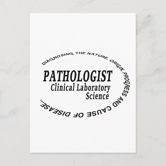 PATOLOGIST - KLINISK LABORATORIEVETENSKAP VYKORT (Framsida)