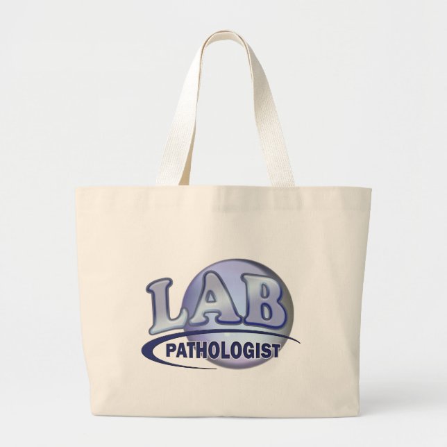 PATOLOGIST Roligt Blue LOGOTYP - KLINISKT LABORATO Jumbo Tygkasse (Framsidan)