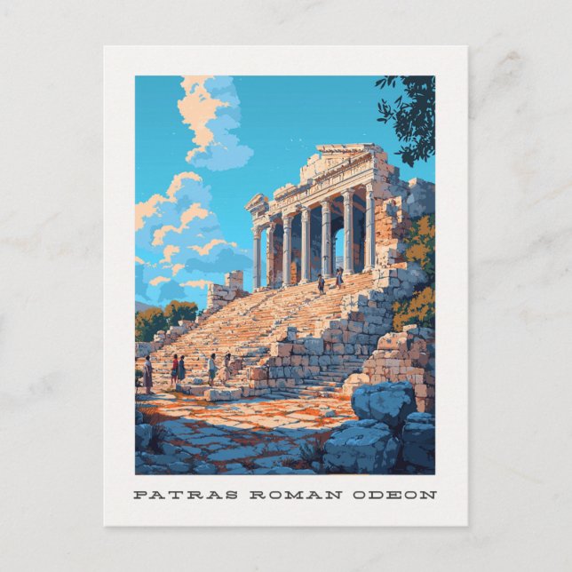 Patras Roman Odeon Greece Resevykort Vykort (Framsida)