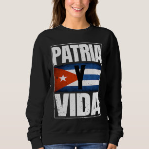 Patria Cuba Y Vida Frihetsrörelse Kubansk Flagga T Shirt