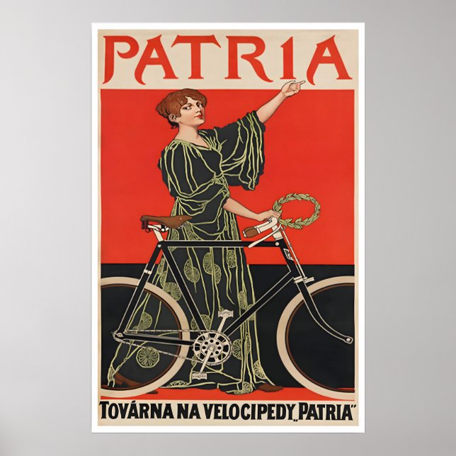 Patria Cycles Affisch Cykelkonst Cykeltryck (Framsidan)