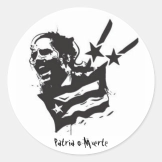 Patria o Muerte Runt Klistermärke