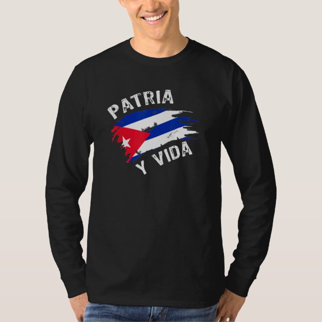 Patria Y Vida-frihet och demokrati för kubaner T Shirt (Framsida)