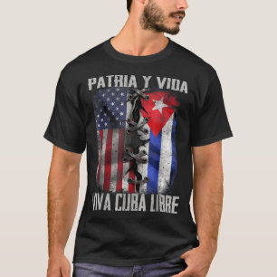 Patria Y Vida Leve Kuba Fri Patriotisk Retro USA T Shirt