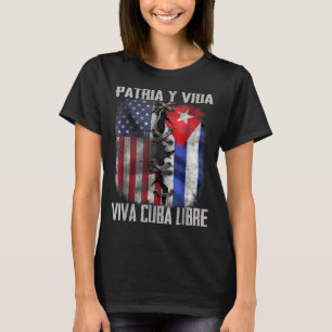Patria Y Vida Leve Kuba Fri Patriotisk Retro USA T Shirt