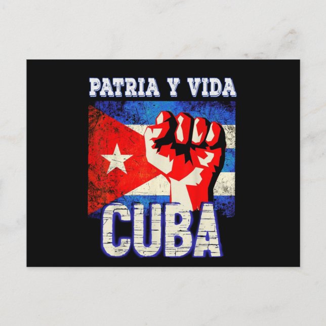 Patria y vida sos Cuba Vykort (Framsida)