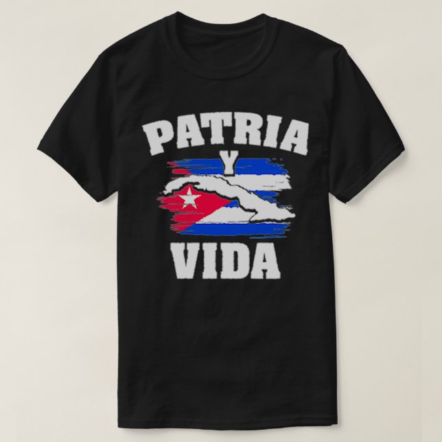 Patria y Vida Tshirt Camiseta Pullover3 T Shirt (Design framsida)