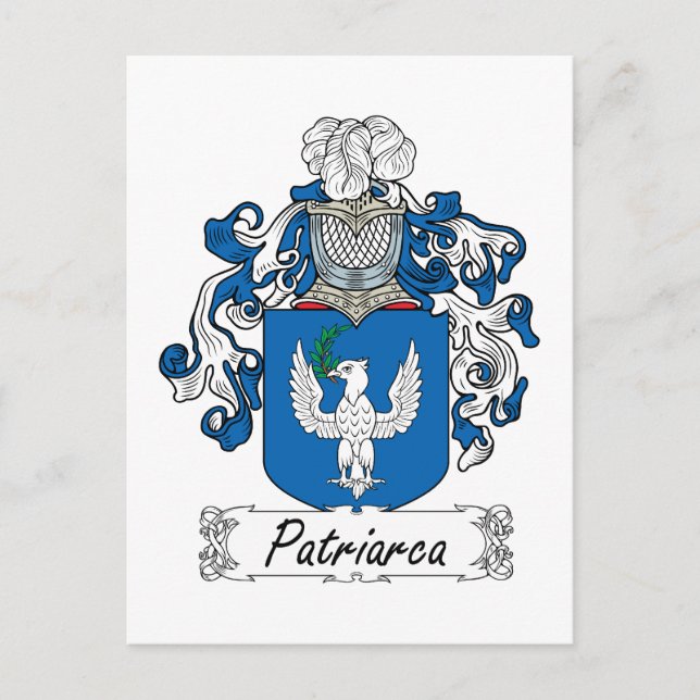 Patriarca Family Crest Vykort (Framsida)