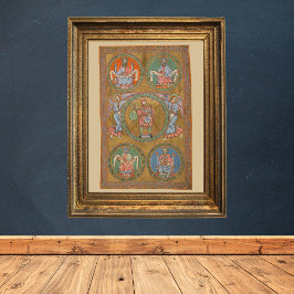 Patriarchs Abraham Isaac Jacob Medieval Manuscript Poster