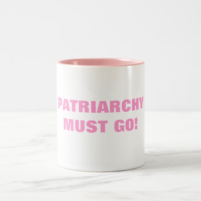 PATRIARCHY MÅSTE GÅ! Två-Tonad MUGG (Center)