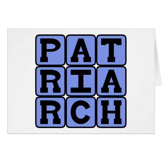 Patriark, Familjefader Hälsningskort (Framsidan Horizontal)