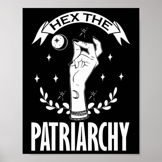 Patriarkatet Witchcraft Måne Phase Feminist Witc Poster (Framsidan)