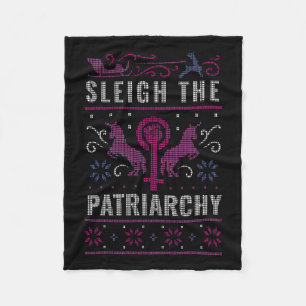 Patriarkatets feministiska fina julsötare fleecefilt