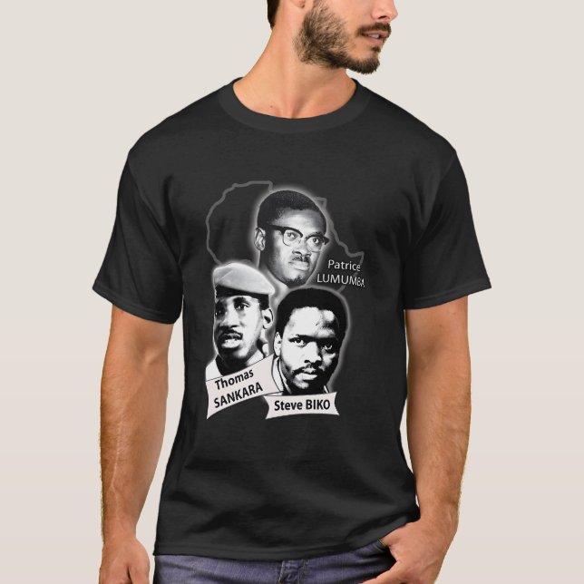 Patrice Lumba Thomas Sankara Steve Biko T Shirt (Framsida)