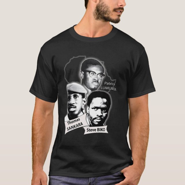 Patrice Lumba Thomas Sankara Steve Biko T Shirt (Framsida)