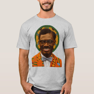 Patrice Lumumba Pan-afrikansk t-shirt Kente-moda