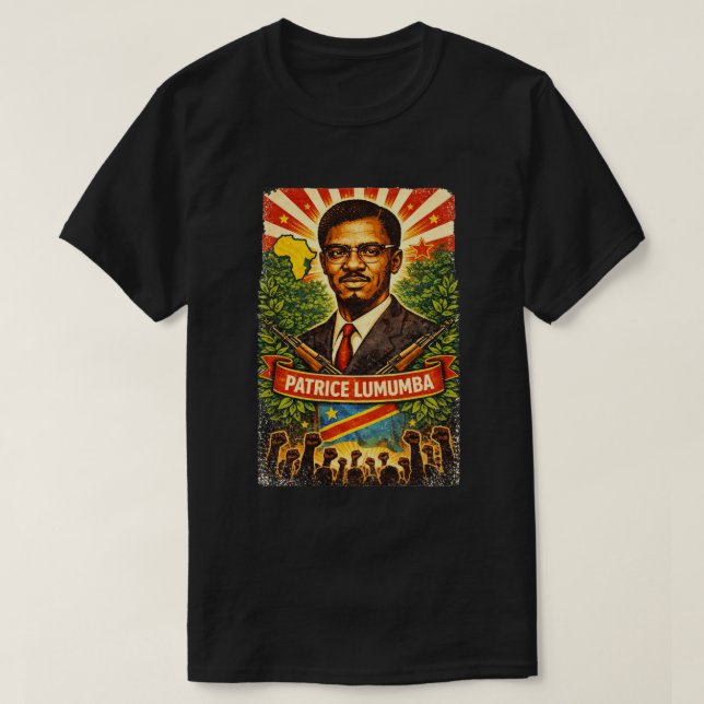 Patrice Lumumba Panafrikanska Revolutionär T-shirt (Design framsida)