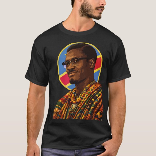 Patrice Lumumba T-Shirt - Pan-African art Shirt  (Framsida)