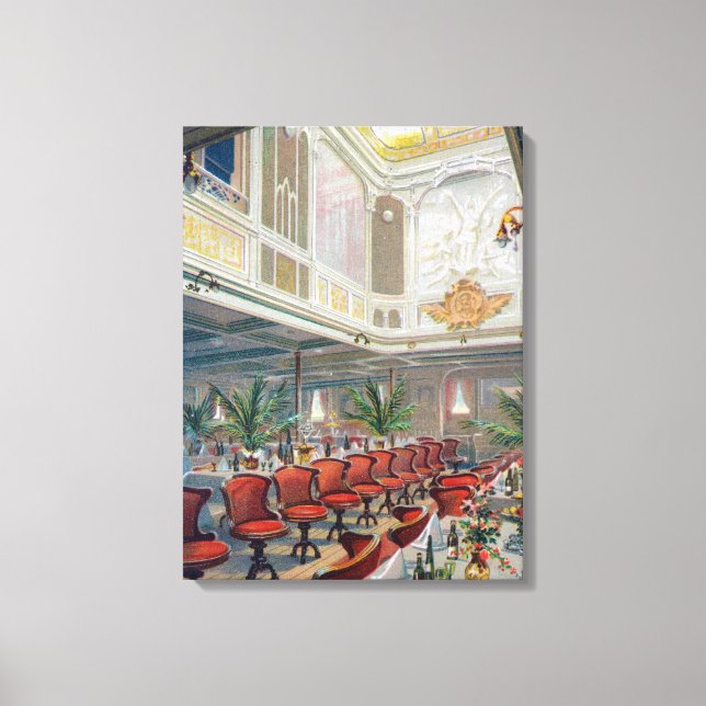Patricia Dining Hall, Hamburg-America Line Canvastryck (Framsida)