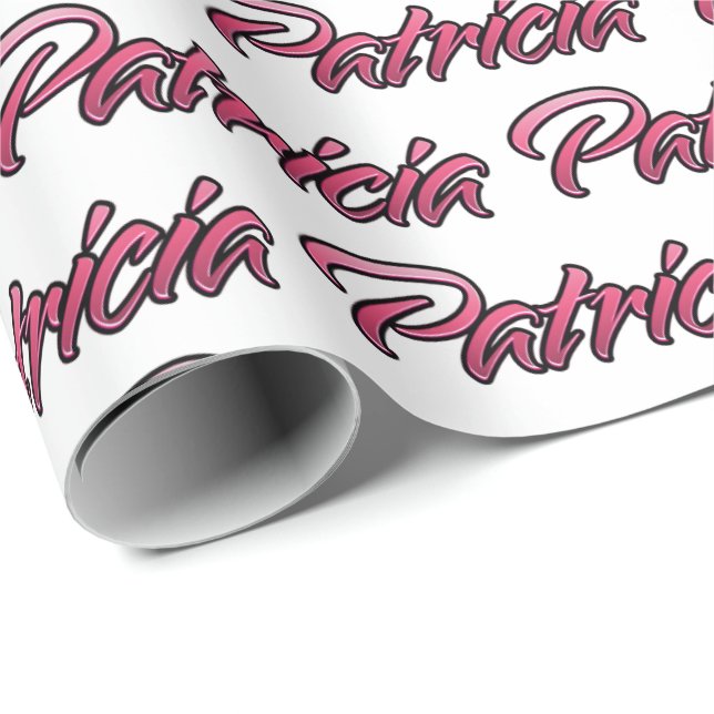 Patricia fade pink personalisiertes Geschenkpapier Presentpapper (Rullad Hörn)