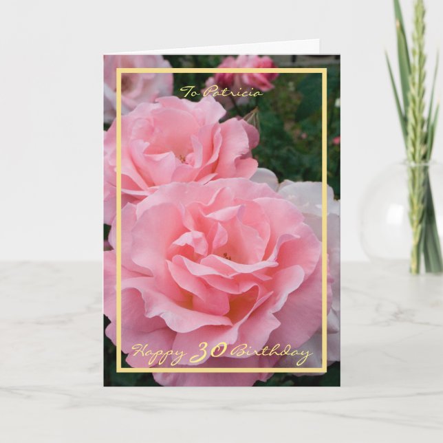 Patricia Ro Elegant Modern Guld Ram Kort (Framsida)