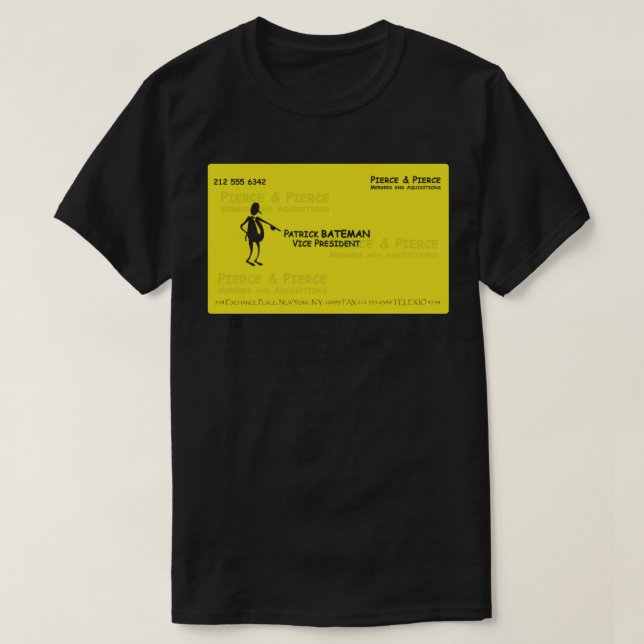 Patrick Batemen Tecknad Sans Business d T Shirt (Design framsida)