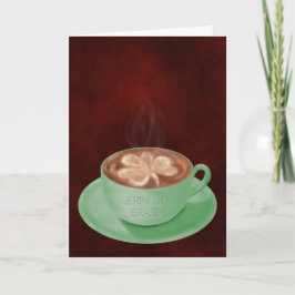 Patrick-dagen Cappuccino Art Kort