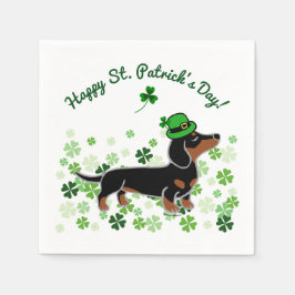 Patrick Day Dachshund Tecknad 5 Pappersservett