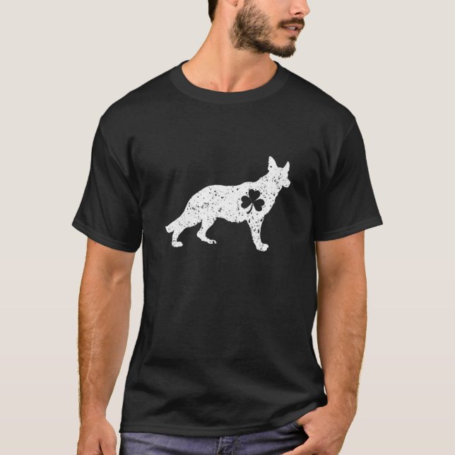 Patrick Day Tysk Schäferhund Saint Patrick's Day T Shirt (Framsida)