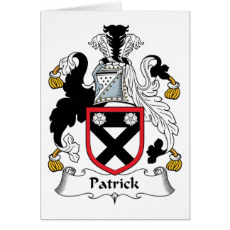 Patrick familjvapensköld hälsningskort