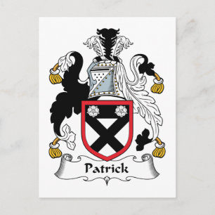 Patrick Family Crest Vykort