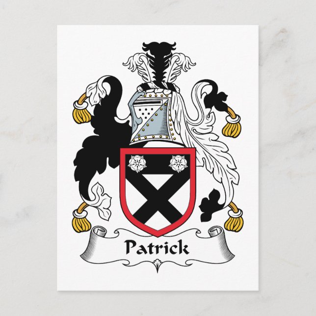 Patrick Family Crest Vykort (Framsida)