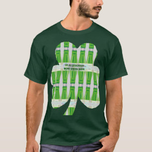 Patrick Grönt Beer Shamrock Mönster T-Shirt