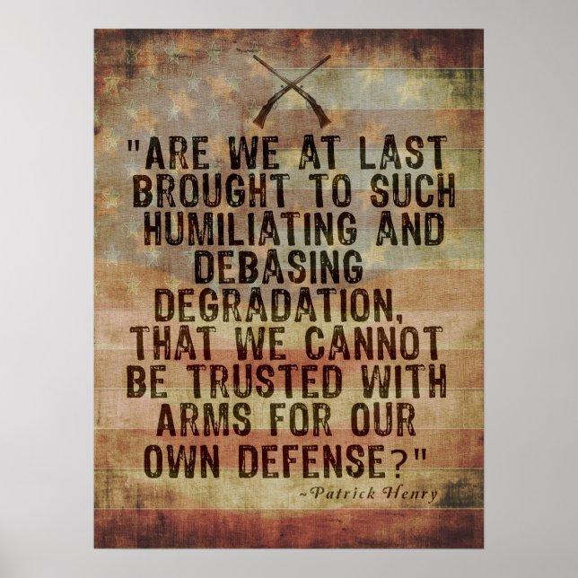 Patrick Henry 2nd Amendment Quotation Poster (Framsidan)